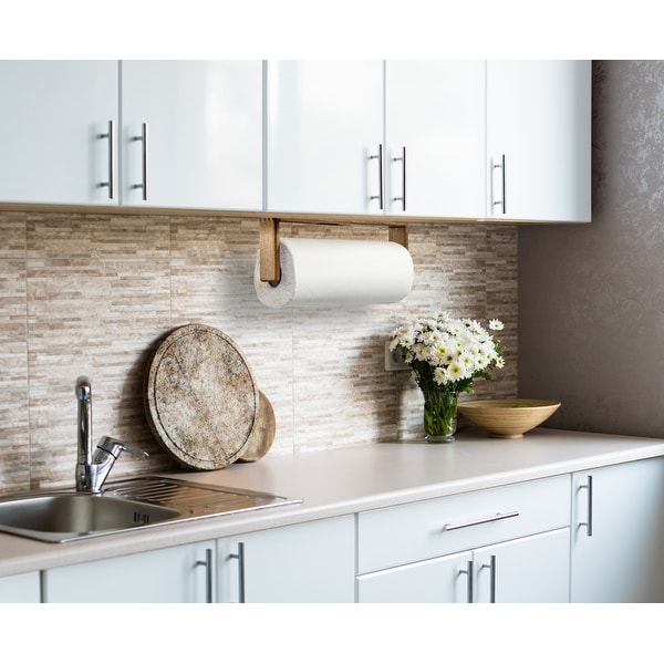 Teak Wall Mount Paper Towel Holder 12 1 4