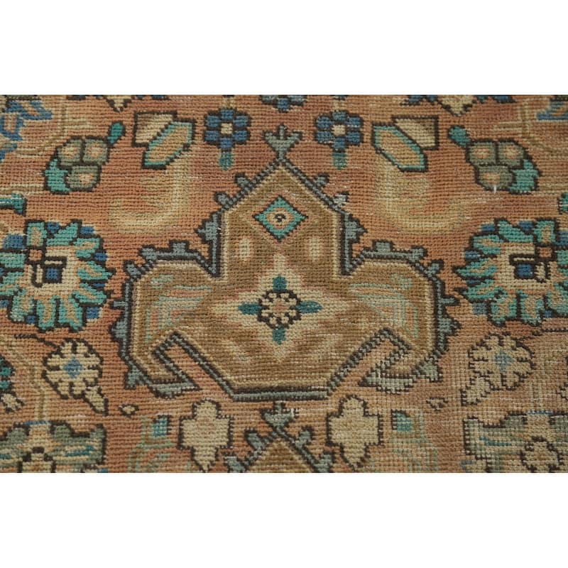 Distressed Traditional Tabriz Vintage Persian Rug Handmade Wool Carpet - 4'10" x 8'0"