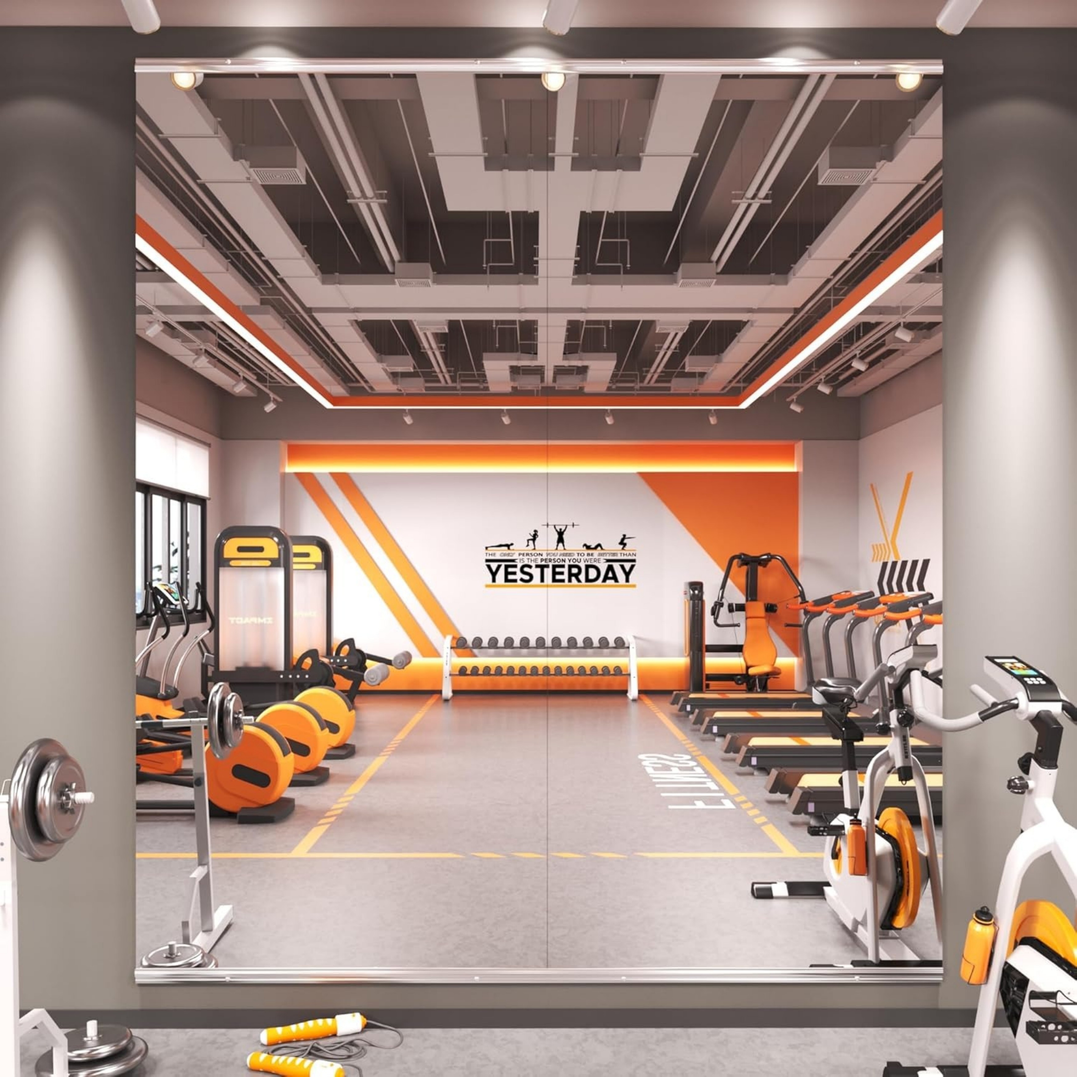 Large Full-Length Mirror for Home Gym Yoga and Dance Studio