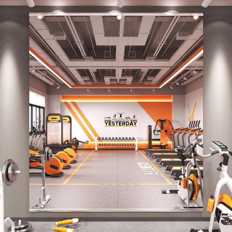 Large Full-Length Mirror for Home Gym Yoga and Dance Studio - 67x24-3PCS
