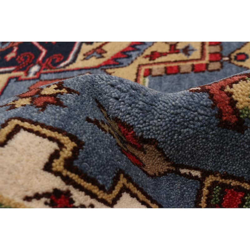 ECARPETGALLERY Hand-knotted Serapi Heritage Slate Blue Wool Rug - 8'11 x 11'9