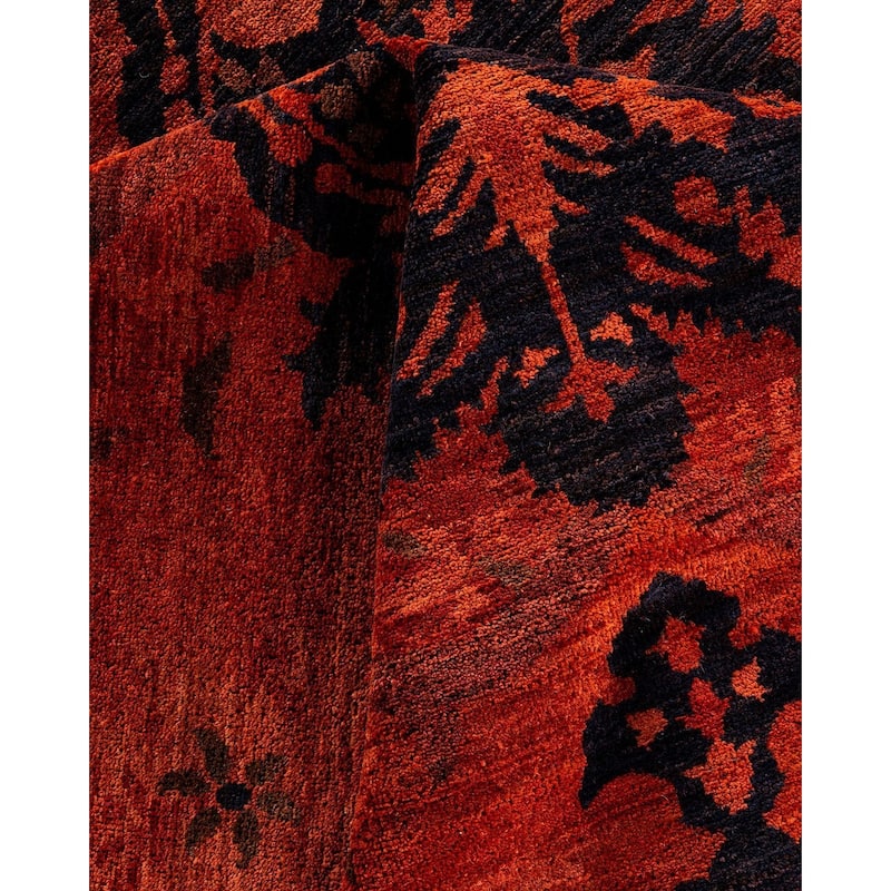 Vibrance, One-of-a-Kind Hand-Knotted Area Rug - Rust, 8' 4" x 10' 1" - 8' 4" x 10' 1"