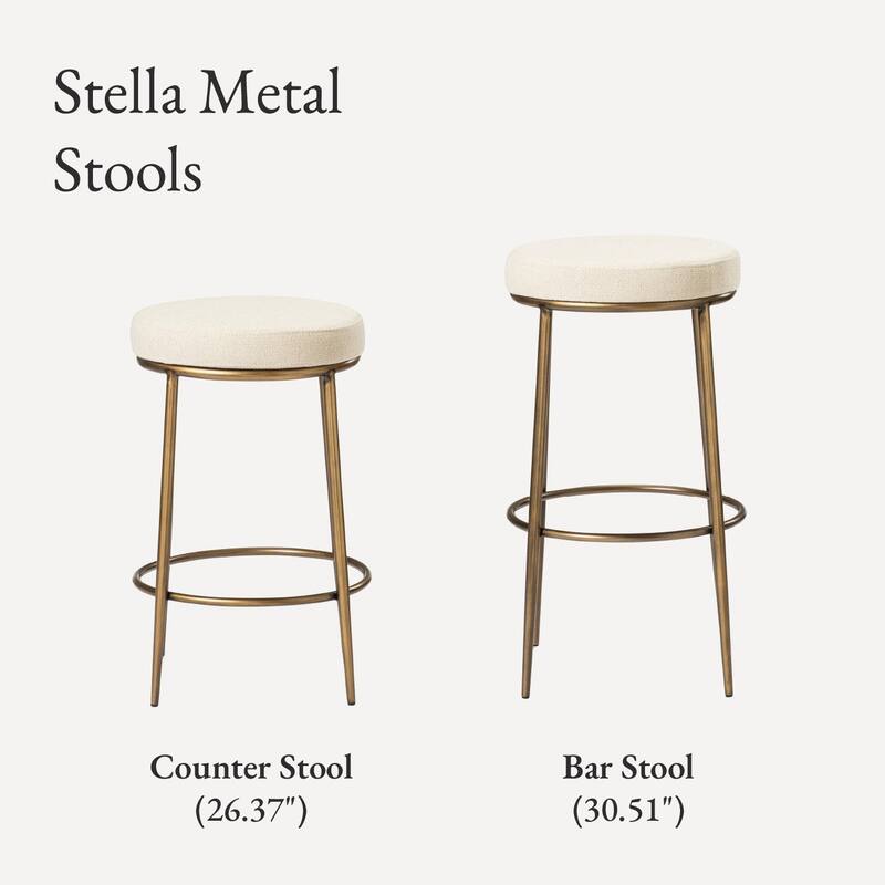 Maven Lane Stella Metal Kitchen Dining Stool
