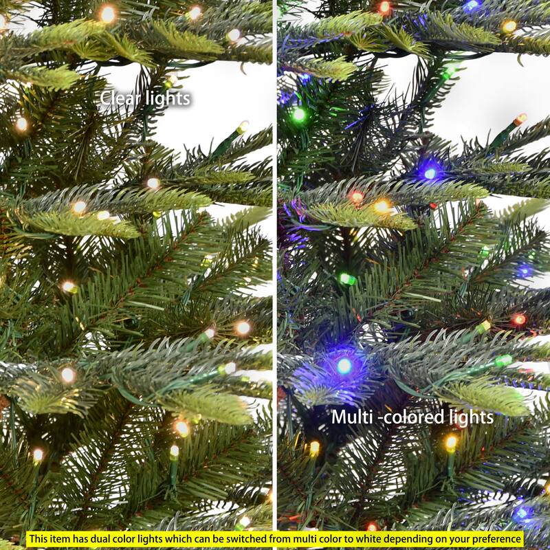 Puleo International 4.5' Pre-Lit Artificial Aspen Fir Tree with Dual-Color LED Lights
