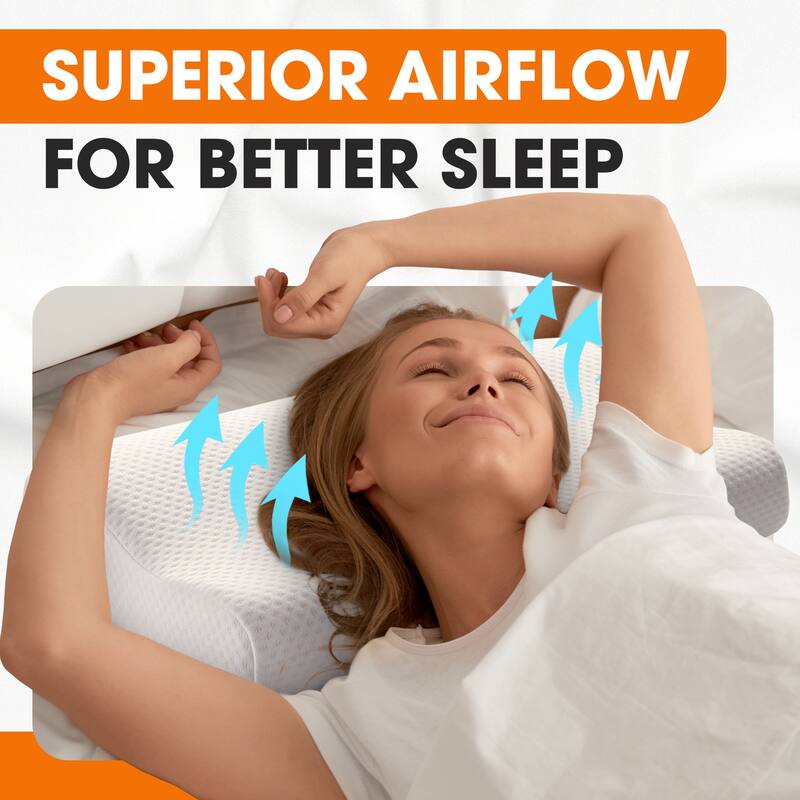 Cheer Collection Contour Memory Foam Pillow (Set of 2)