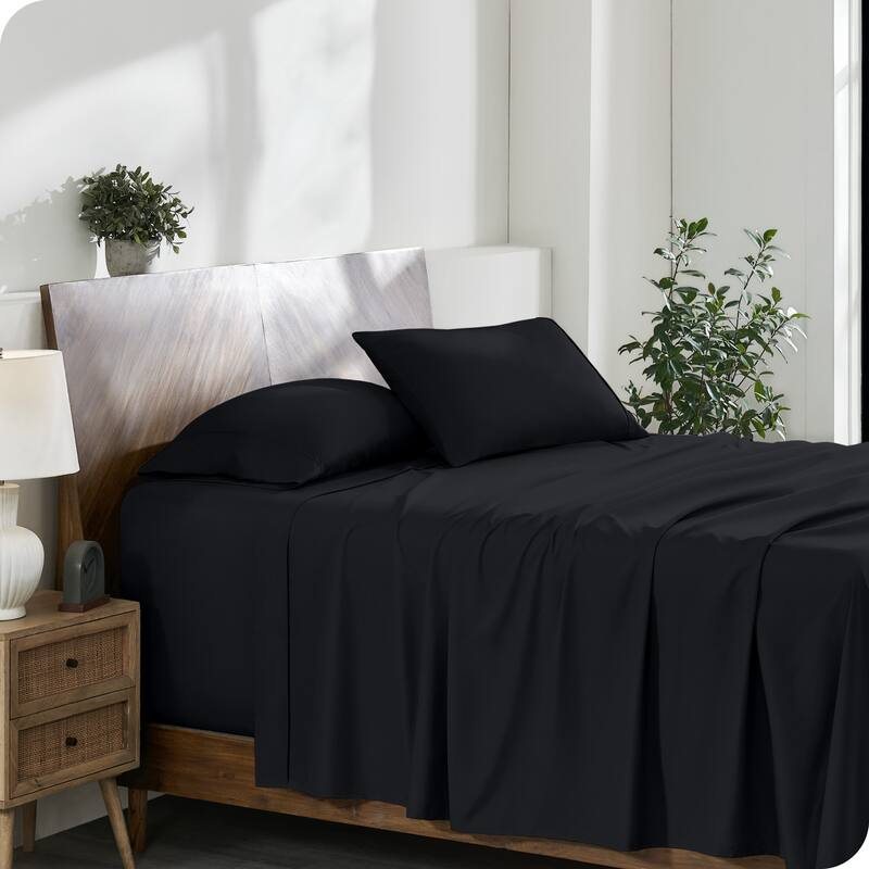 Bare Home 22 Inch Deep Pocket Microfiber Sheet Set - Full - Black