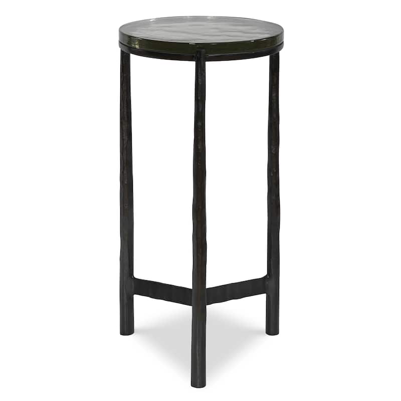 Uttermost Eternity Iron & Glass Accent Table - 12 W X 22.5 H X 12 D (in)