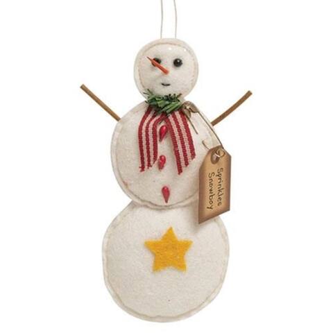 Sprinkles Snowboy Ornament - 5" high by 2.5" wide by .5" deep