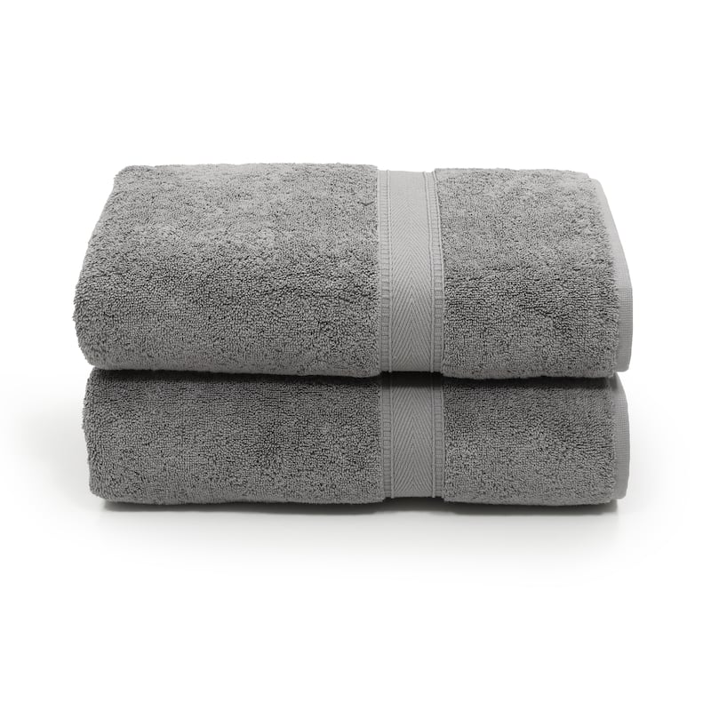 Authentic Hotel and Spa Turkish Cotton Bath Towels (Set of 2) - Charcoal