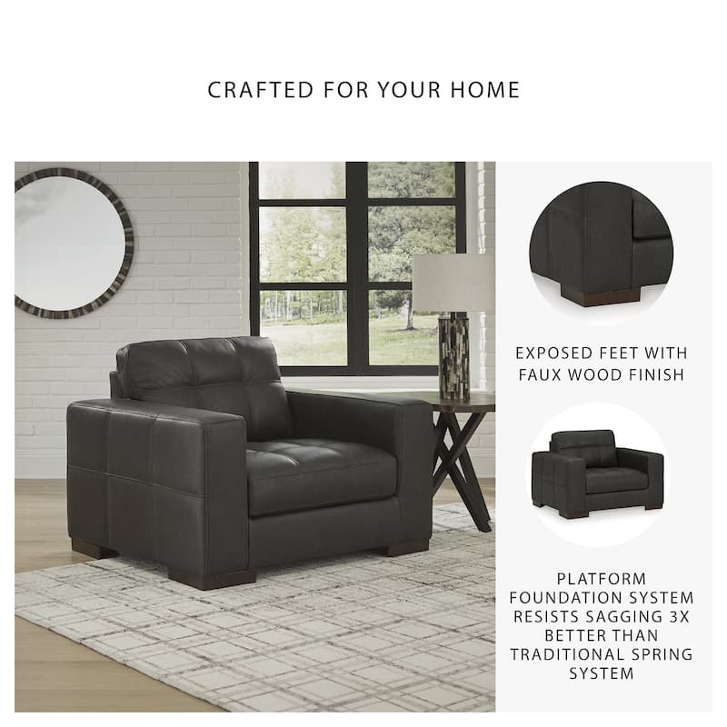 Signature Design by Ashley Luigi Thunder Oversized Chair - 50"W x 41"D x 35"H