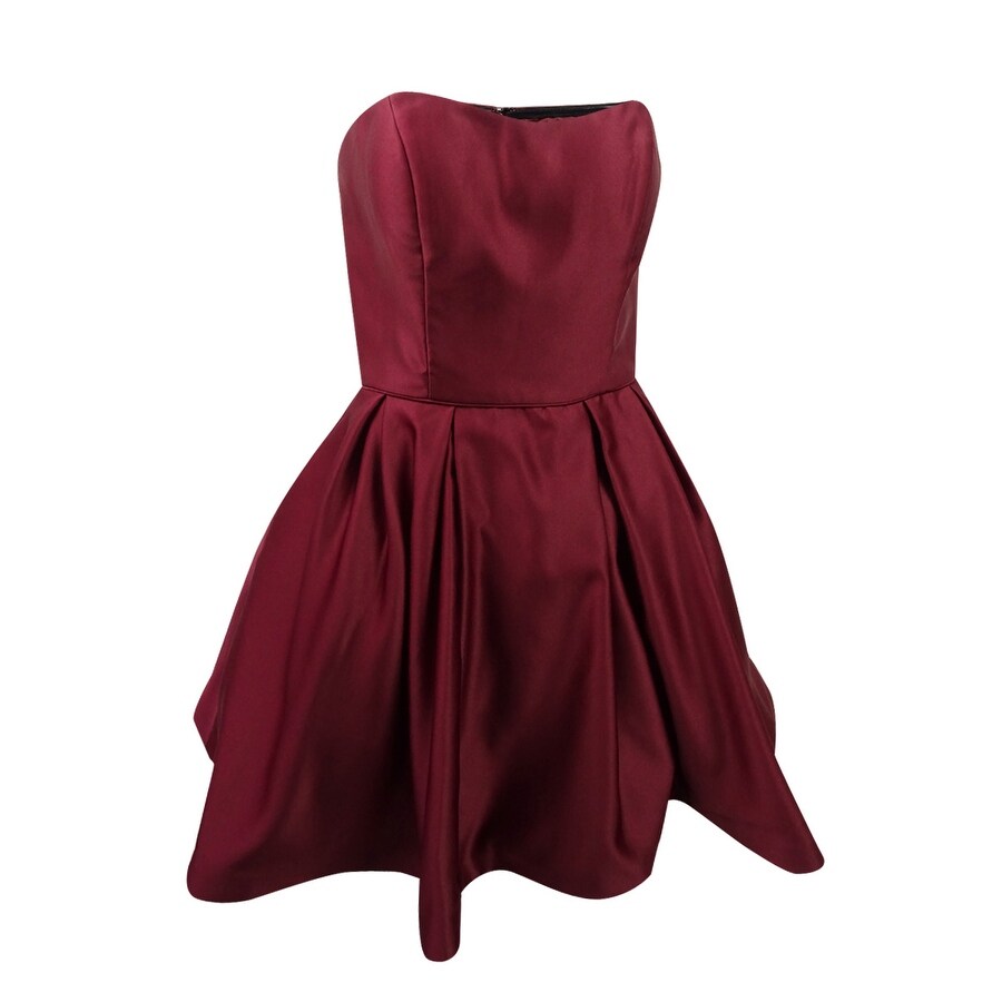 strapless fit and flare dress