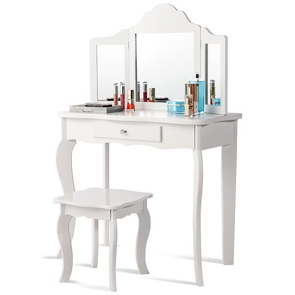 kids white dressing table