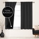 preview thumbnail 60 of 117, Deconovo 100% Full Blackout Double-Layer Rod Pocket Curtains (2 Panels) W52 x L63 - Black