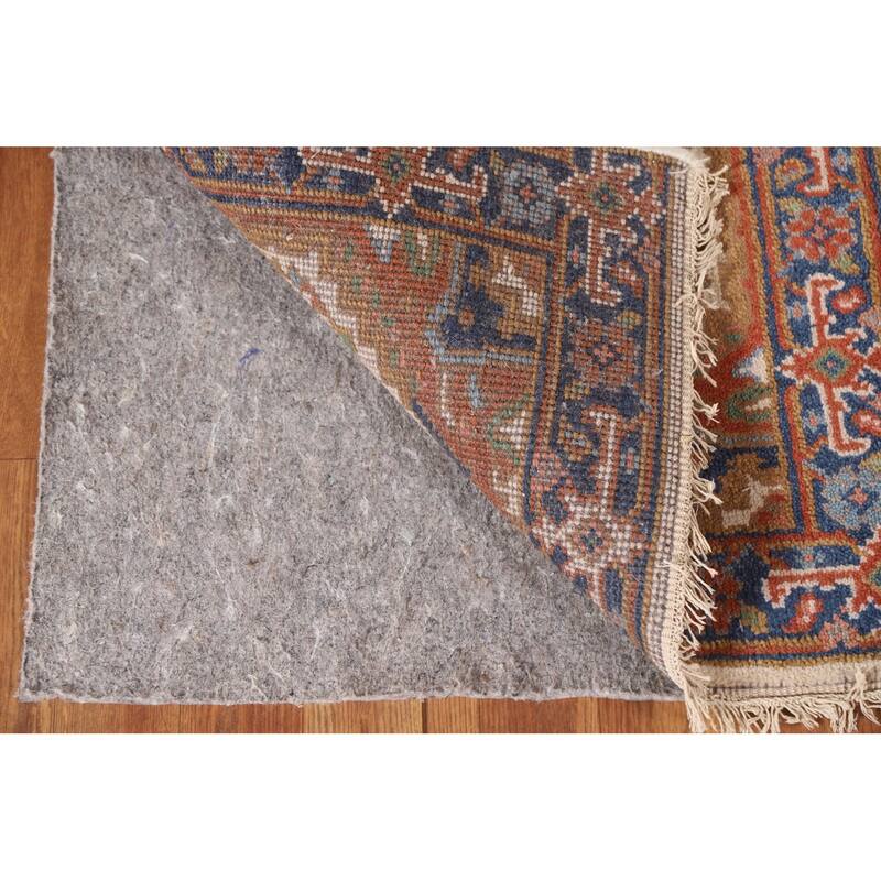 Geometric Beige Heriz Serapi Oriental Area Rug Handmade Wool Carpet - 2'0"x 3'0"
