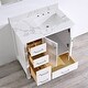 preview thumbnail 14 of 17, BATHLET 36 inch White Bathroom Vanity Set with Marble Top, Right Sink