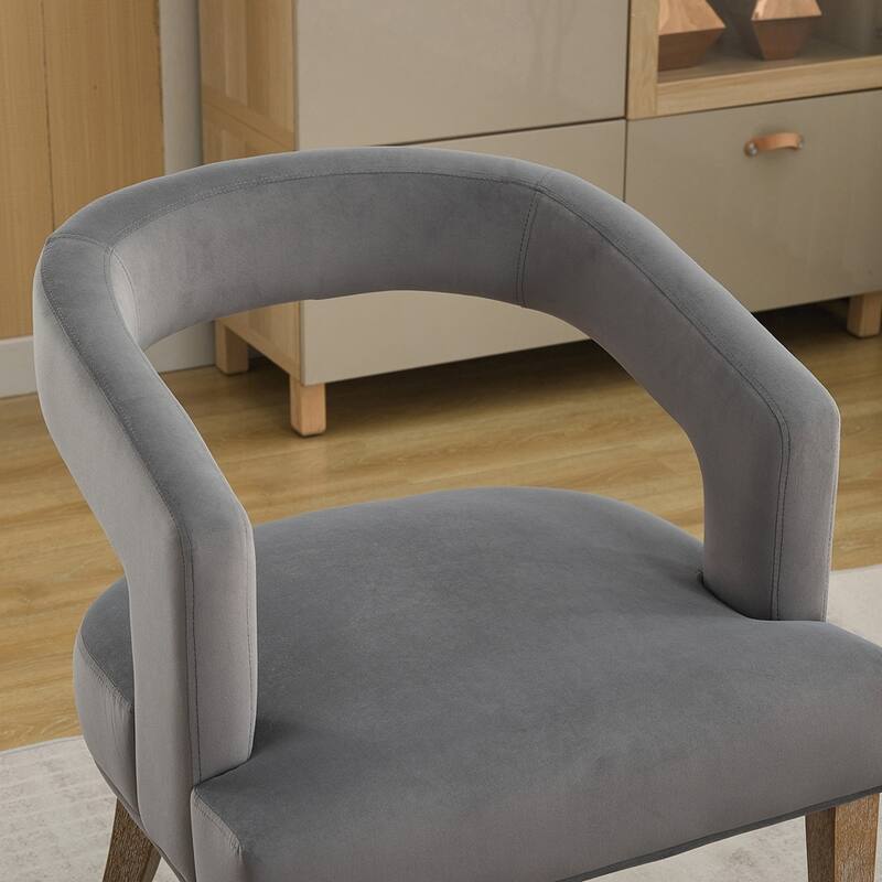 25.79" Wide Modern Barrel Open Back Upholstered Accent Chair