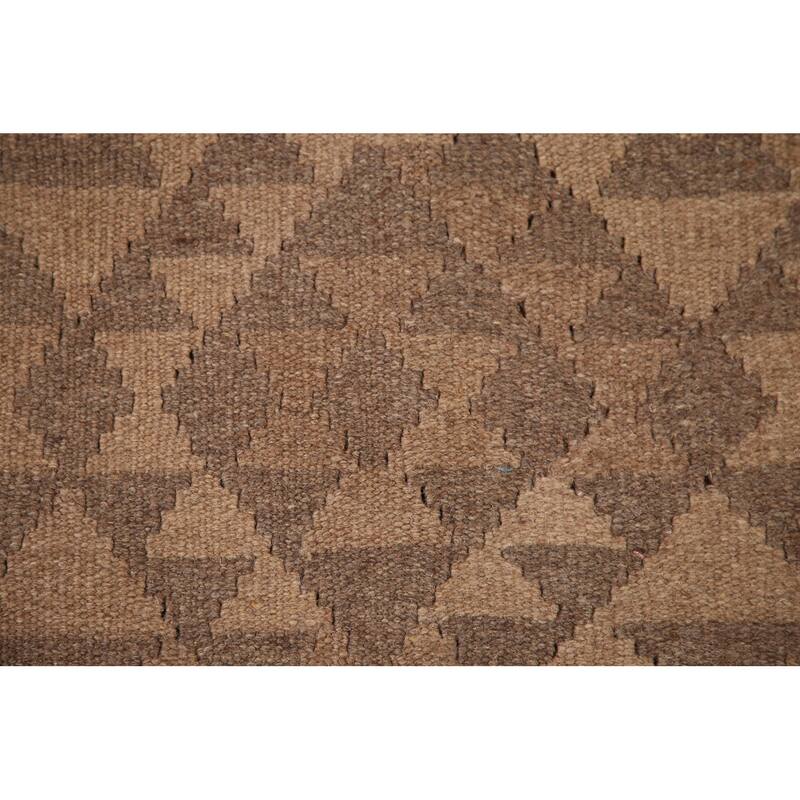 Hand-woven Geometric Kilim Area Rug Oriental Wool Carpet - 6'6"x 9'8"