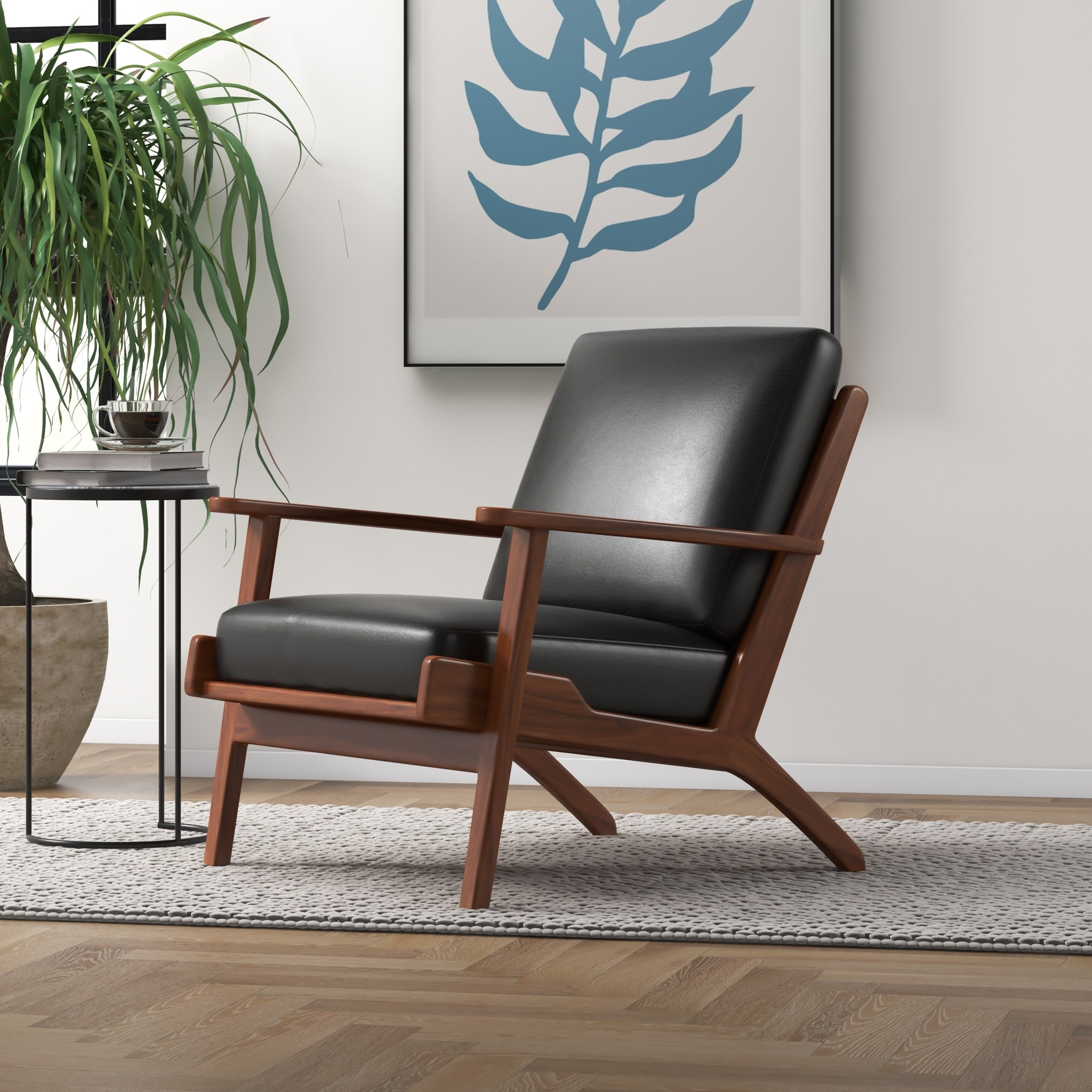 Ahmad top best sale grain leather chair