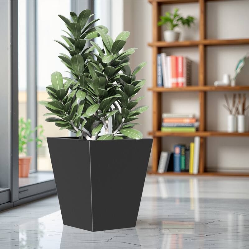 Handmade Tall Tapered Planter Pot with Drainage, Indoor and Outdoor