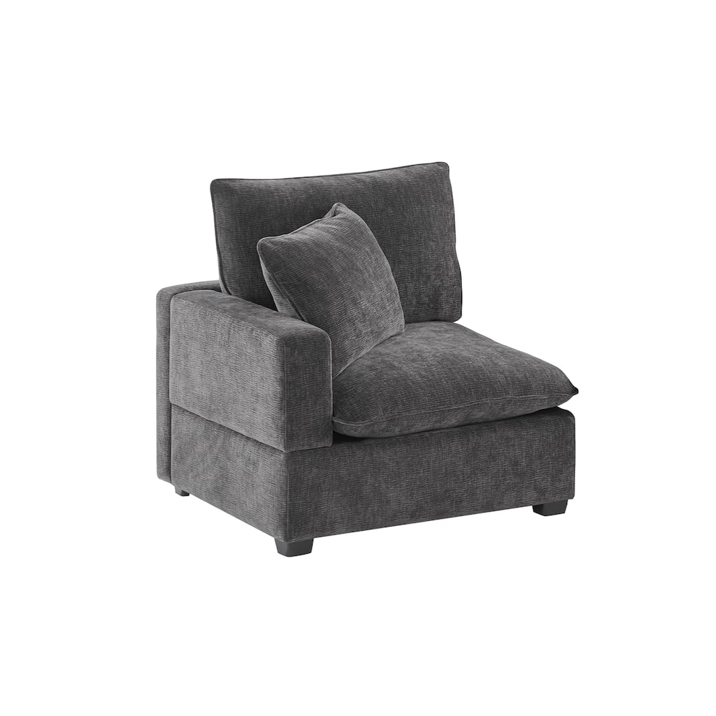 31.5*30" Left Seat Module for Modular Sofa, Dark Gray, Flexible, Pure Foam Cushion