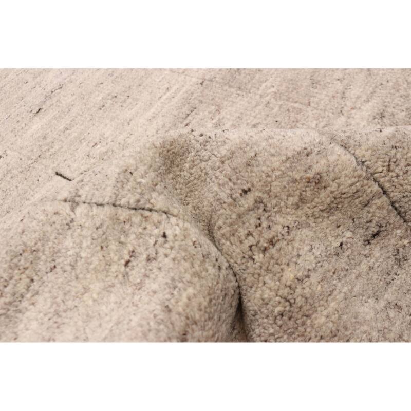 ECARPETGALLERY Hand-knotted Tangier Light Grey Wool Rug - 5'1 x 7'11