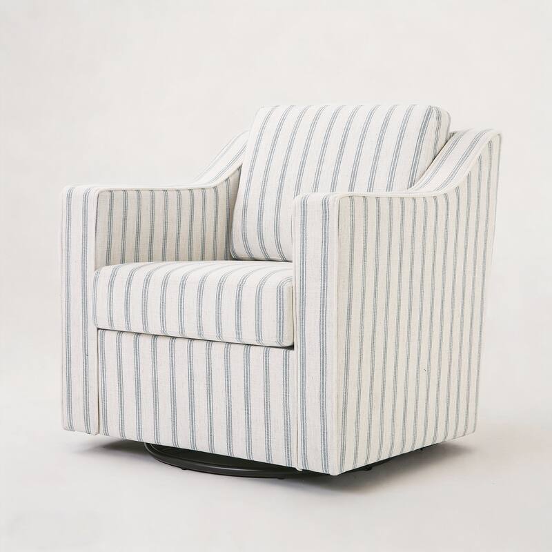 30" W Modern Accent Swivel Chair Comfy Upholstered Armchair