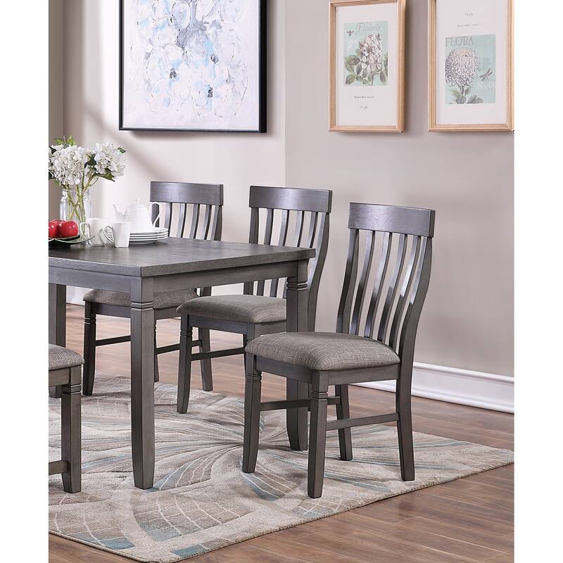 Dining Room Furniture Simple 6pc Set Dining Table 4x Side Chairs and A Bench Solid wood and veneers