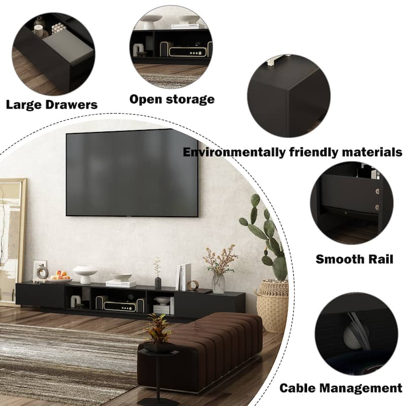 TV Stand for 90", TV Media Center, Entertainment Center Media Console