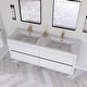 preview thumbnail 29 of 191, Wood Wall-Mounted Bathroom Vanity with Sink and Soft Close Drawers