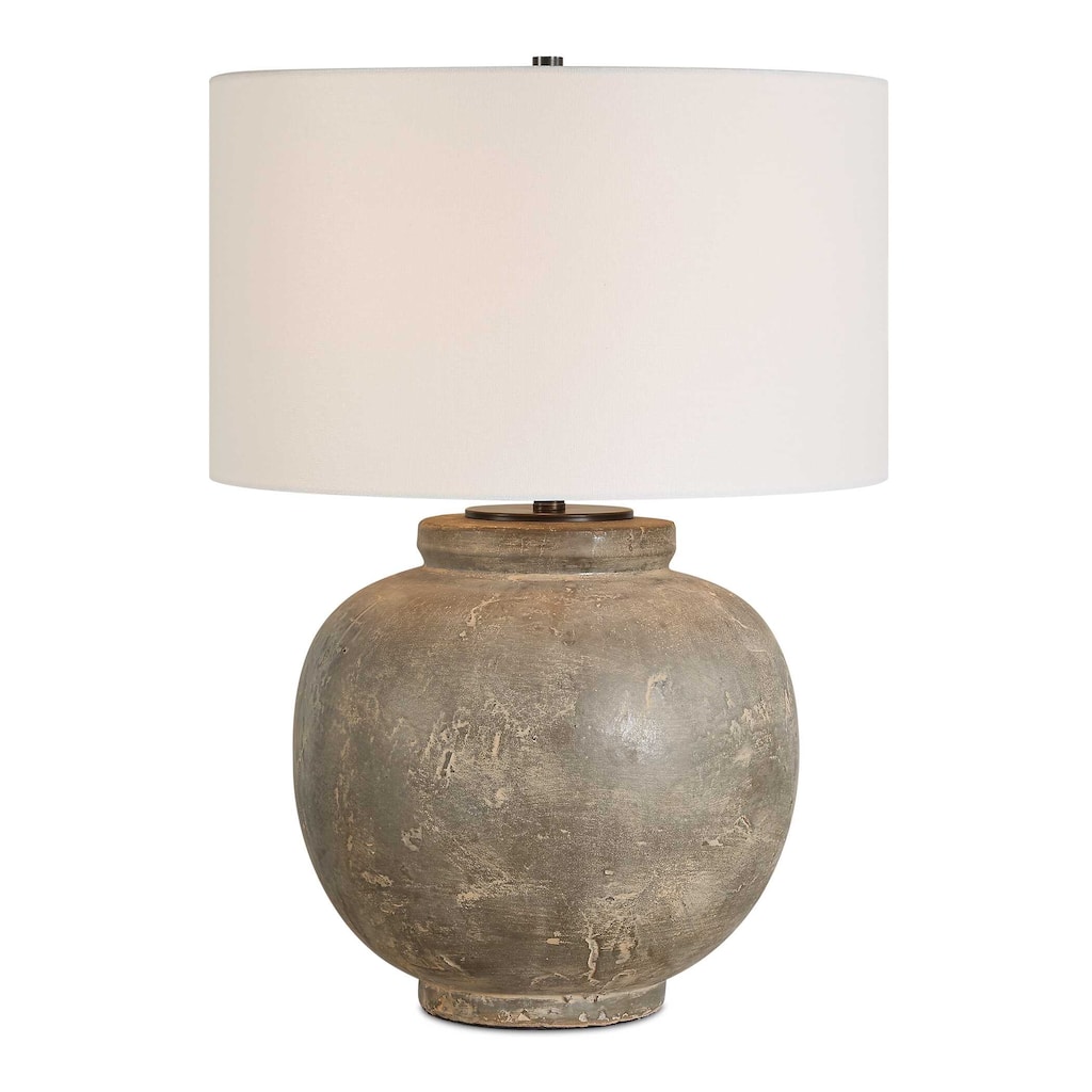 Uttermost Rock Of Ages Rust Brown Table Lamp - 19"W x 19"D x 26.5"H