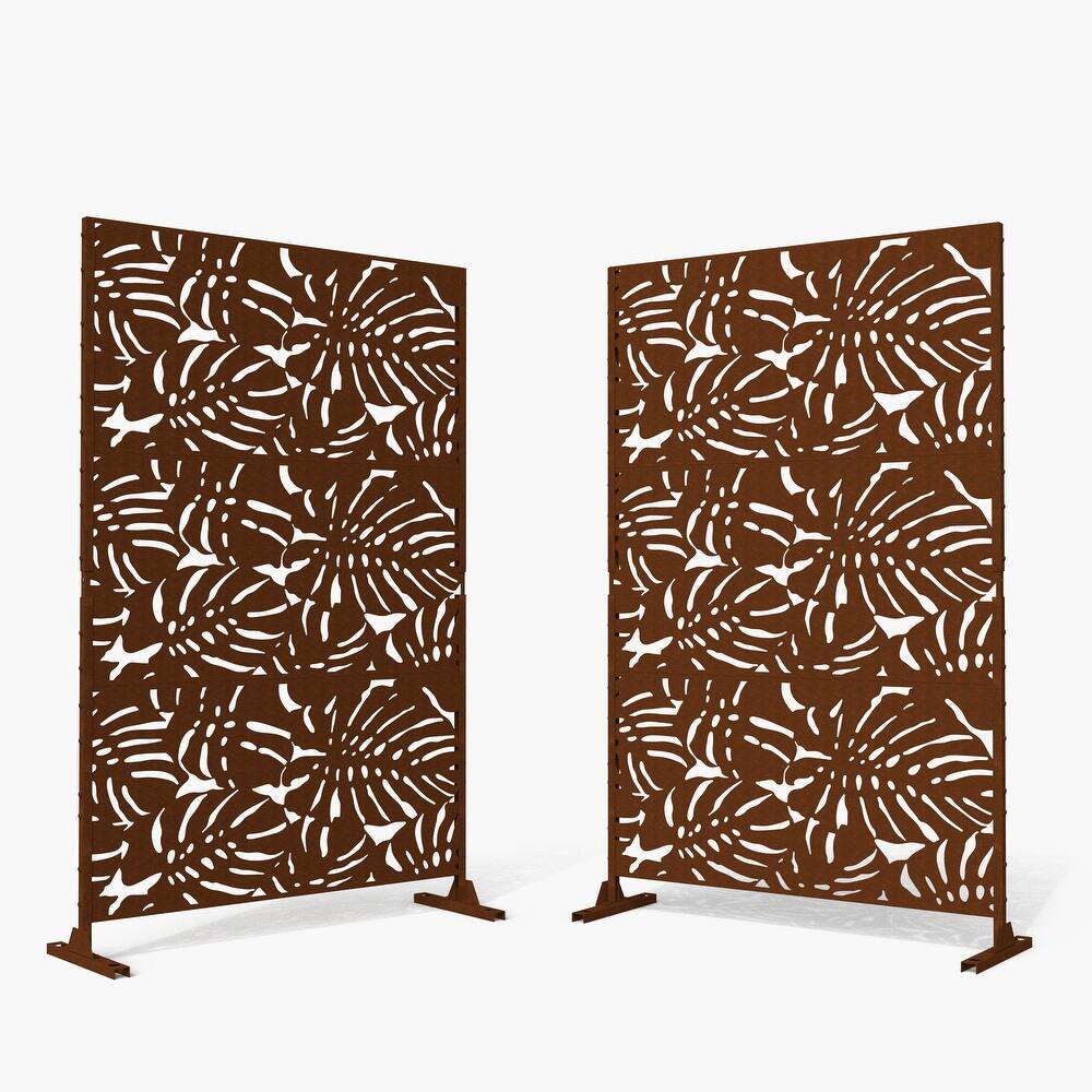 2Set Patio Outdoor Privacy Metal Screens and Panels