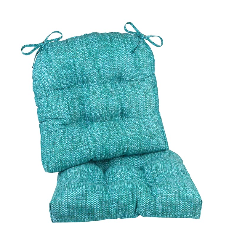 Klear Vu Wicker Solarium Indoor/Outdoor Tufted Chair Cushion Set