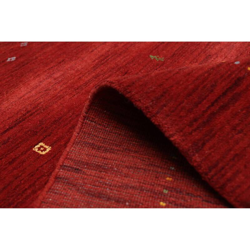 ECARPETGALLERY Hand Loomed Kashkuli Gabbeh Red Wool Rug - 8'1 x 11'4