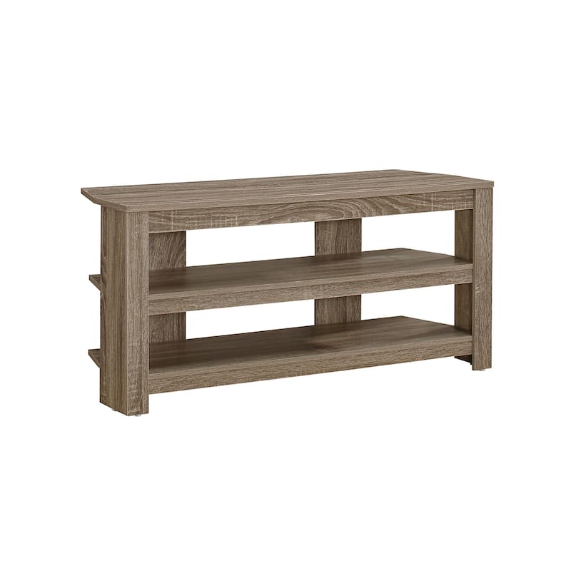 Modern 42 Inch Wooden Two Open Shelving TV Stand Ideal Use as Sideboard or Console Table Suitable for Any Room