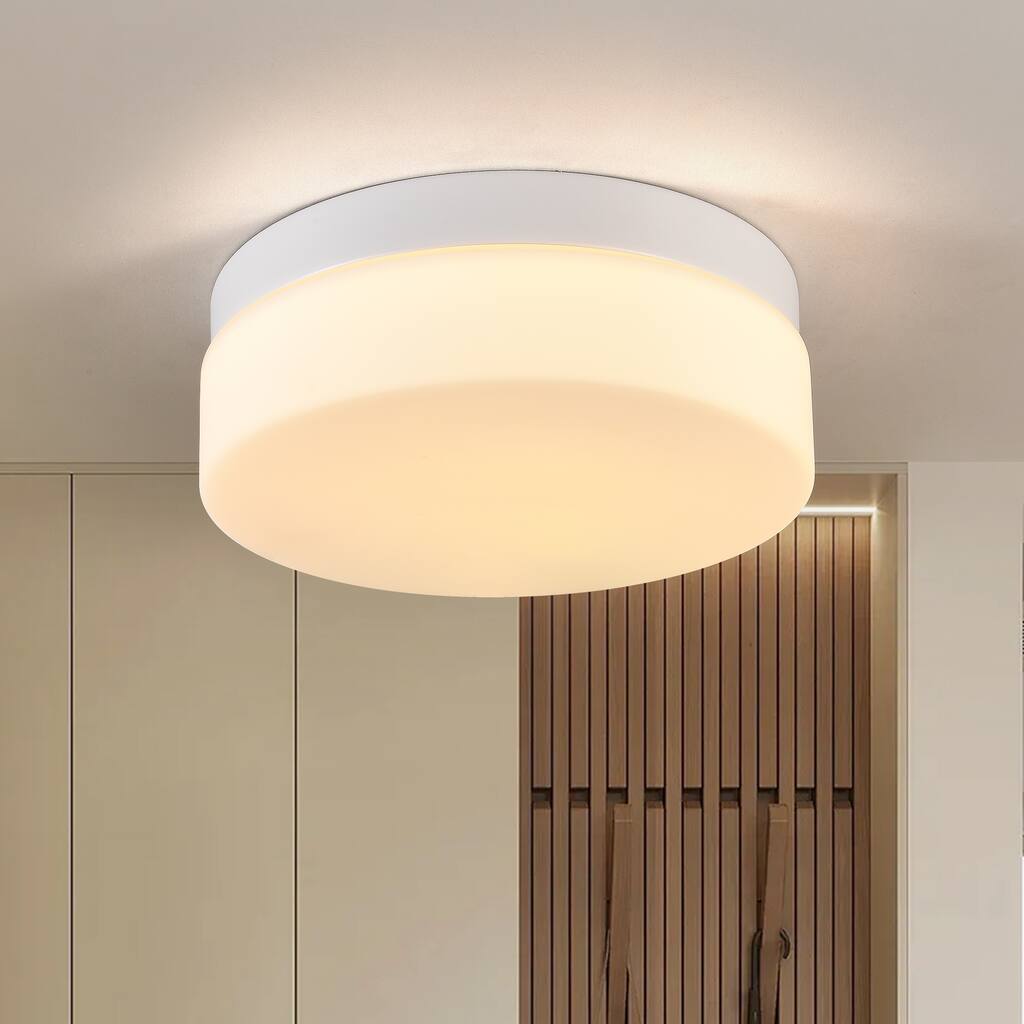 LED Flush Mount Ceiling Light Fixture, Modern Ceiling Lamp 24W 12 Inch Closet Round Surface for Bathroom Laundry Bedroom