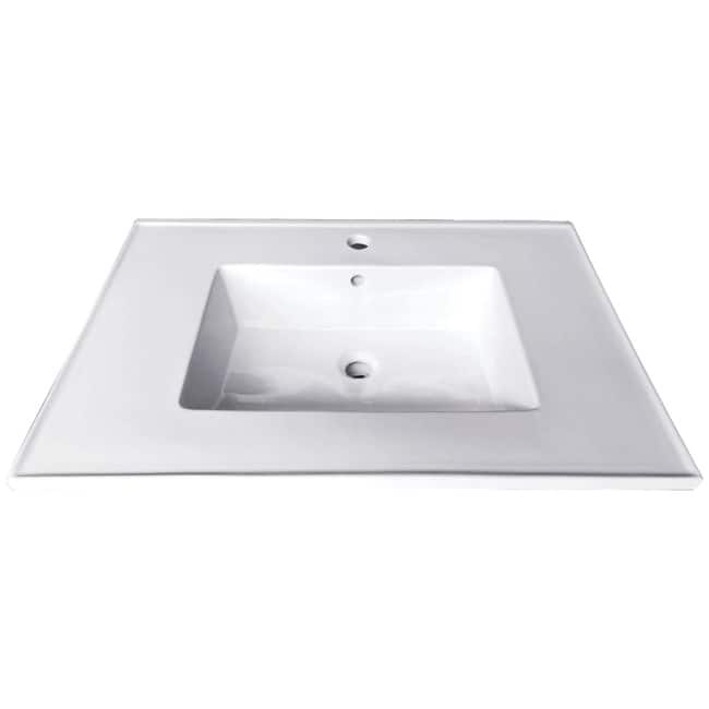 Kingston Brass Continental 25" X 22" Vitreous China Vanity Top with