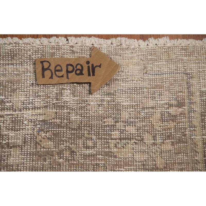 Hand Knotted Oriental 100% Wool Carpet Traditional Medallion Beige & Ivories Tabriz Area Rug - 12' 6'' X 9' 6''