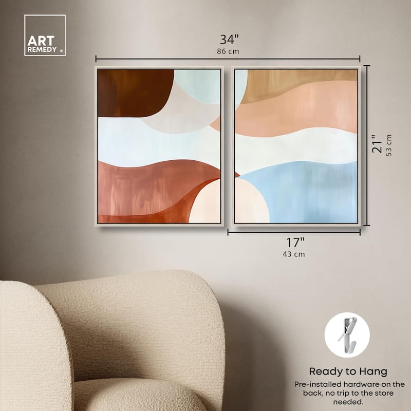 Evolving Shapes I Canvas Set of 2 by Art Remedy