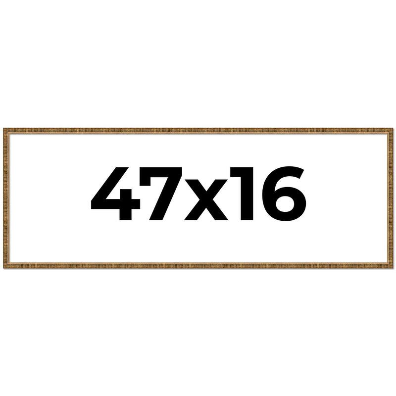 47x16 Frame Gold Solid Wood Picture Frame - Complete Modern Photo