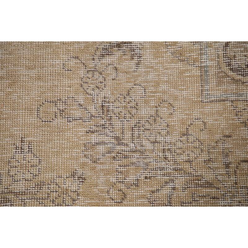 Muted Distressed Tabriz Persian Vintage Rug Hand-knotted Wool Carpet - 9'2"x 12'7"