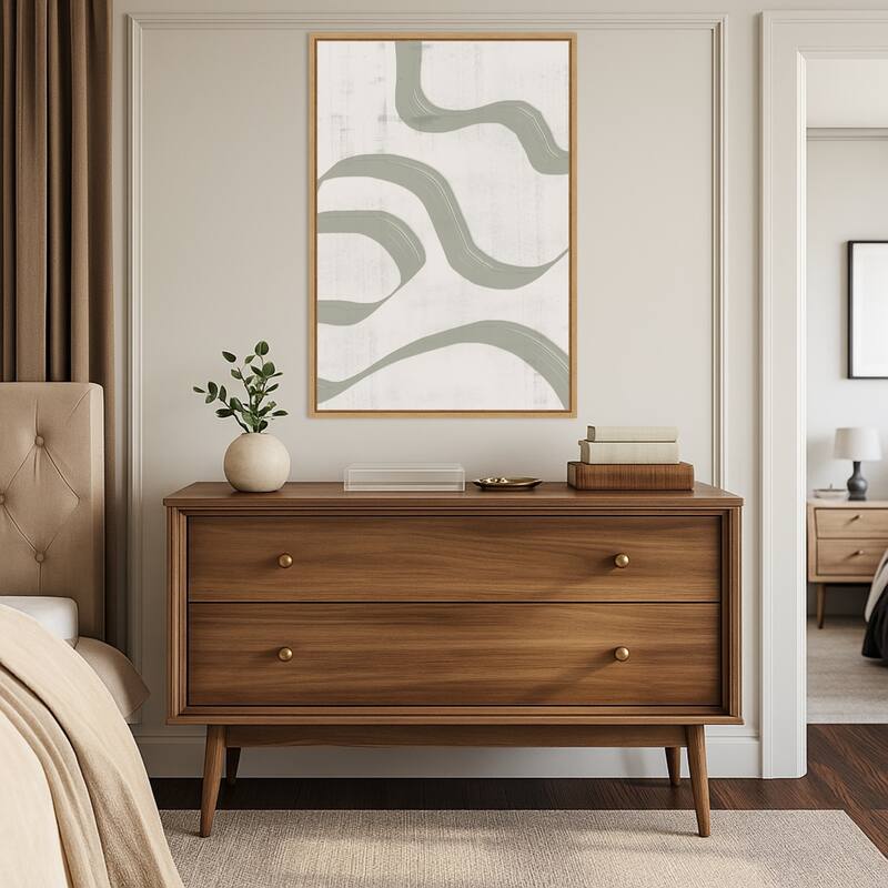 Curving Streamlines by THE MIUUS STUDIO (23 x 33 in.), Framed Canvas Wall Art Print