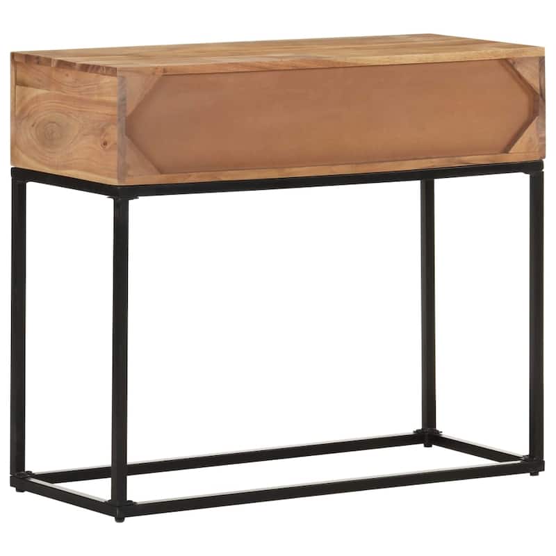 vidaXL Console Table 35.4"x13.8"x29.9" Solid Acacia Wood