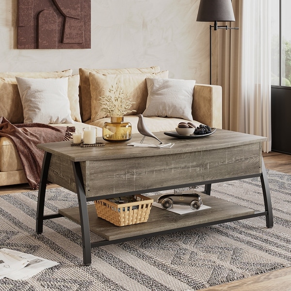 Flip top coffee table with storage hotsell