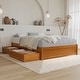 preview thumbnail 134 of 190, Barcelona Panel Platform Bed with Storage Drawers Light Toffee - Full