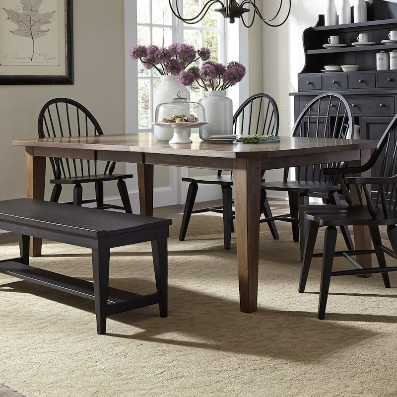 The Gray Barn Hearthstone Ridge Tobacco & Black Rectangular Leg Table - Brown - Brown