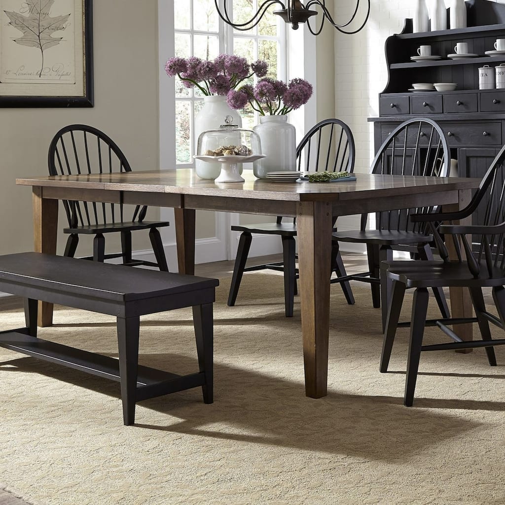 The Gray Barn Hearthstone Ridge Tobacco & Black Rectangular Leg Table - Brown