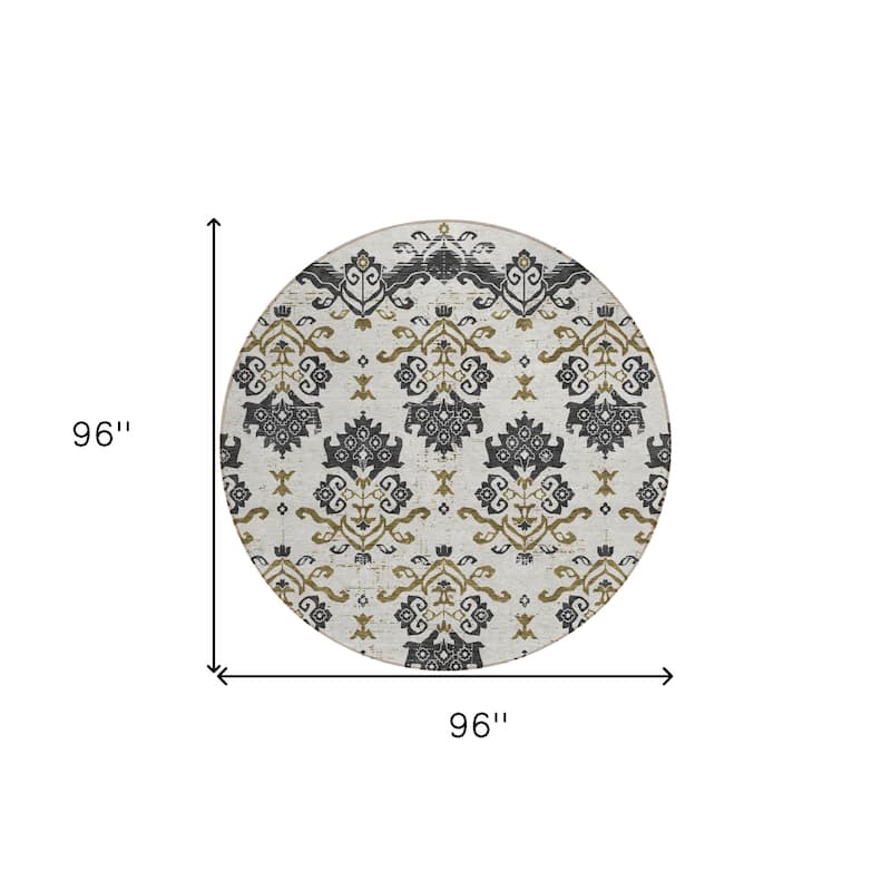HomeRoots Oriental Transitional Rectangle Outdoor Rug