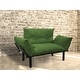 preview thumbnail 13 of 17, Modern Extra-wide Metal-legged Cushioned Splayed Loveseat Green