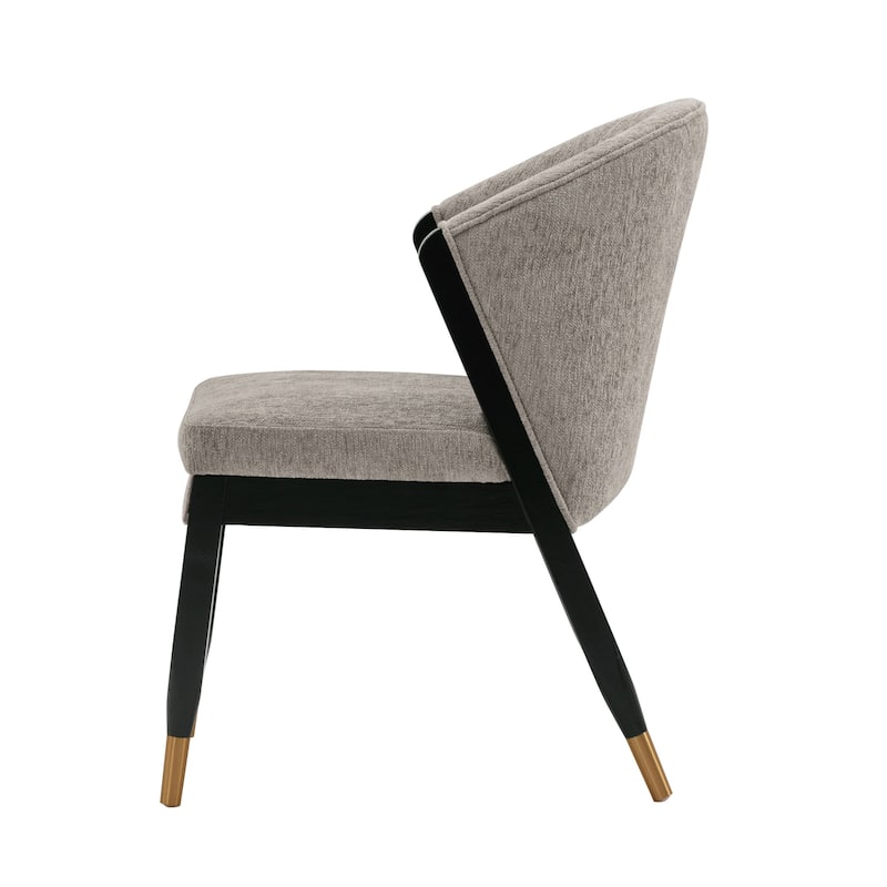 Manhattan Comfort Ola Chenille Wood Dining Chair