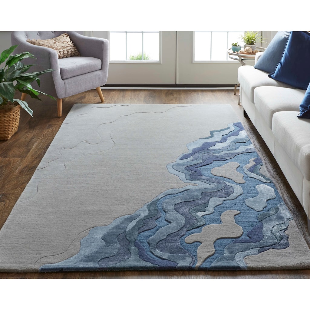 Grand Bazaar Arwyn Hand Tufted Abstract Transitional Area Rug